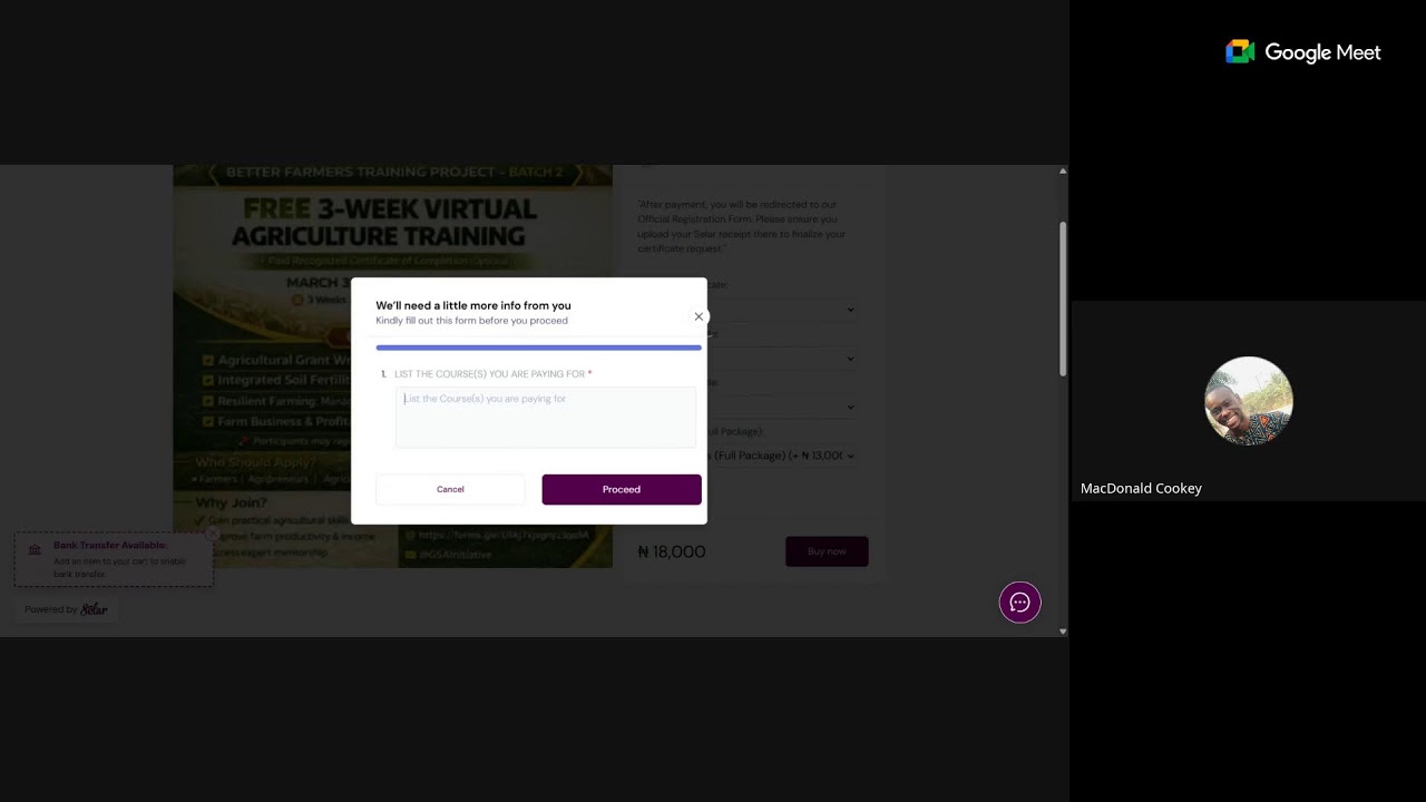 BETTER FARMERS TRAINING PROJECT – BATCH 2