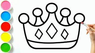 👑How to Draw a Crown | Easy Step by Step | Drawing, Painting & Coloring Crown For Beginners