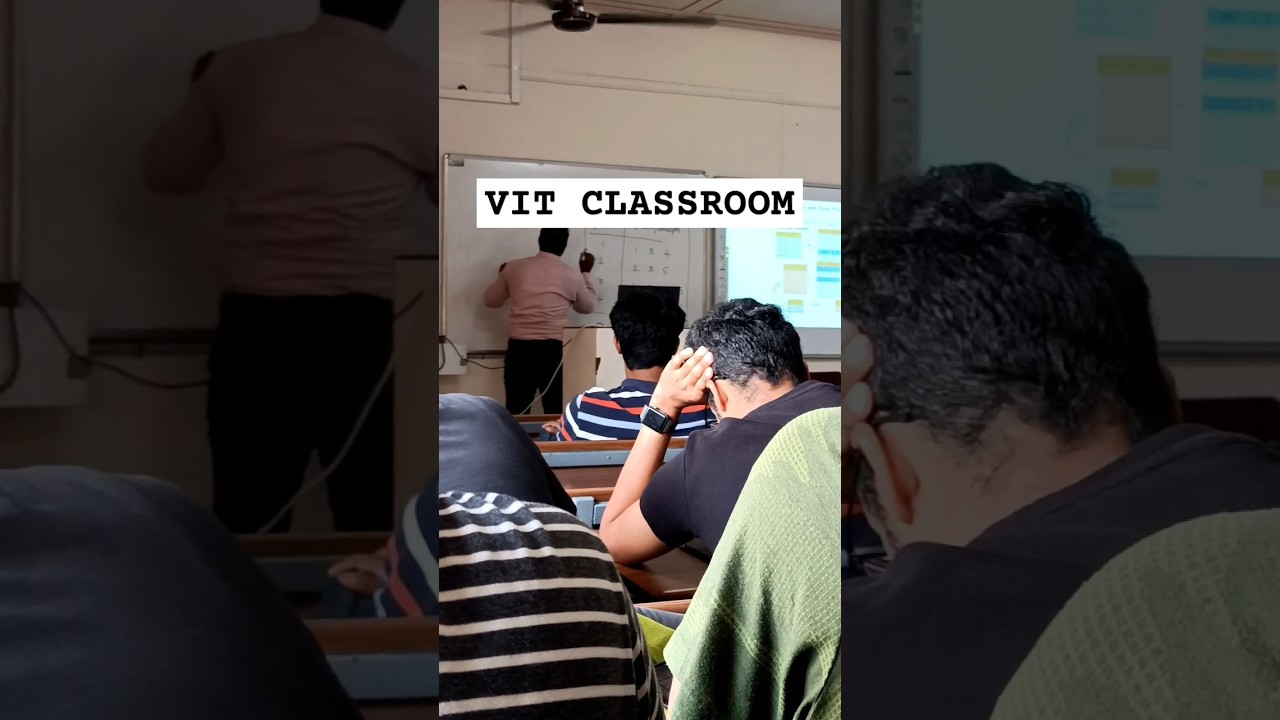 VIT Vellore Classroom | Morning schedule | VIT | #shorts
