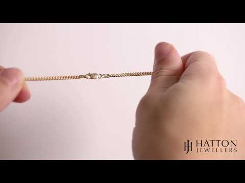 9ct Yellow Gold Italian Made Fine curb chain - 2.5mm - 16"-30"