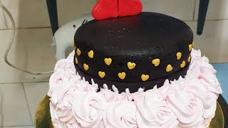 two tier cake decoration | baking with Anne