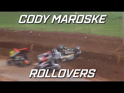 Sprintcars: Cody Maroske Crash and Rollover - Archerfield Speedway