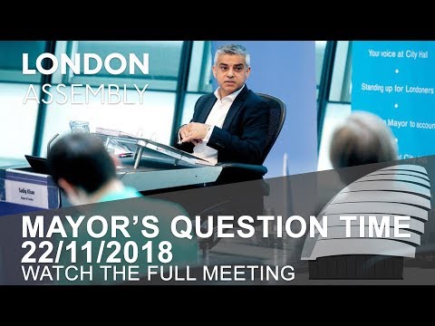 Mayor’s Question Time - 22/11/2018