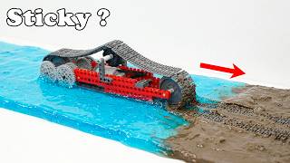 New LEGO Car on SLIME & Mud Obstacles - More and More Sticky!