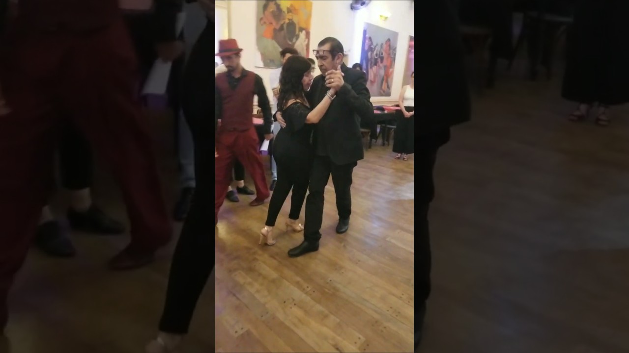 Video thumbnail for Tango clases,  class, Avance y giro en contratiempo, Stela Baez, Ernesto Balmaceda