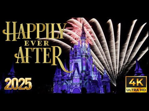 Happily Ever After Fireworks in 8K | Best Audio & Visual Quality | Magic Kingdom 2025