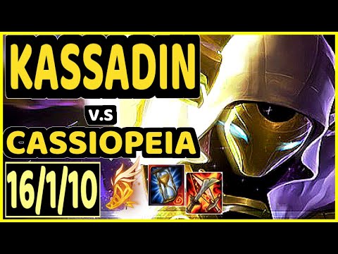 TINOWNS (KASSADIN) vs CASSIOPEIA - 16/1/10 KDA MID CHALLENGER GAMEPLAY - BR