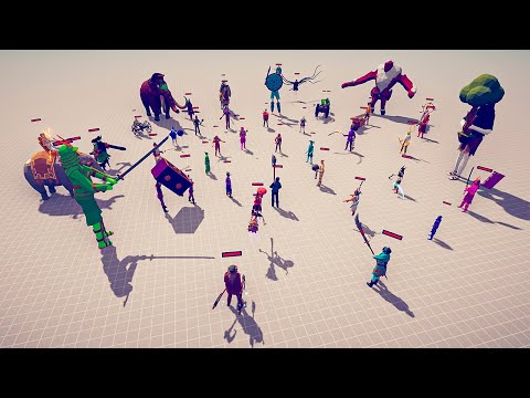Battle Royale Each Faction Fighting Against Each Other - Totally Accurate Battle Simulator TABS