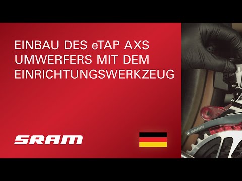 Einbau des eTAP AXS Umwerfers mit dem Einrichtungswerkzeug