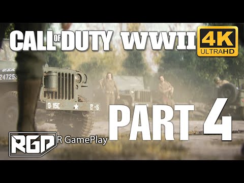 CALL OF DUTY WW2 Gameplay Walkthrough Part 4 Campaign  [ 4k ultraHD ] - No Commentary #callofduty