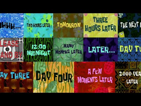 SpongeBob TIME CARDS//best transition
