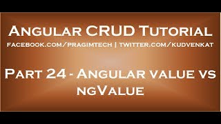 Angular value vs ngvalue
