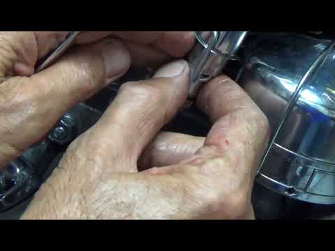 Knucklehead Harley Davidson valve adjust.