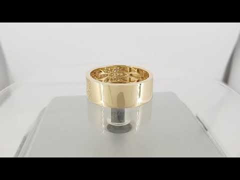 A video of Luxury 100-Diamond Ring &ndash; Solid Gold, Unisex Elegance & Sparkle