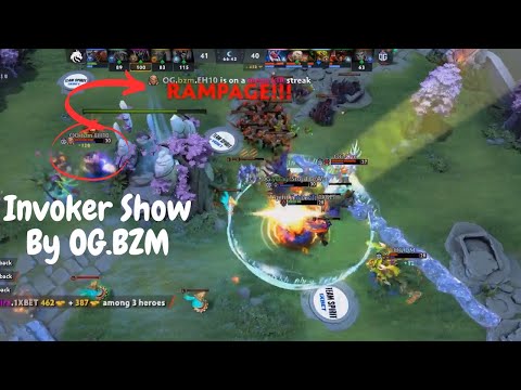 OG.BZM Invoker Get double Rampage!! Tiebreaker DreamLeague Season 19 OG vs Team Spirit #dota2