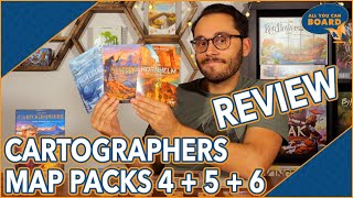 Cartographers New Map Packs 4 + 5 + 6 | Review | Expanding Cartographers in Interesting Ways!