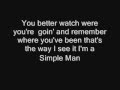 Simple Man lyrics