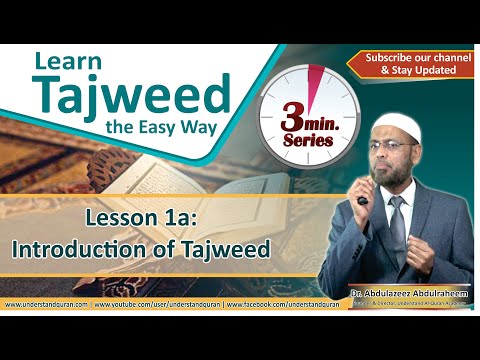 Lesson – 1a | Introduction | English | Learn Tajweed – the Easy Way