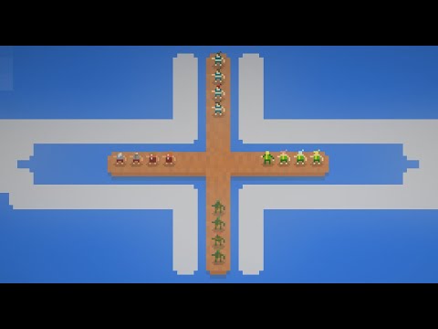 4 Empires Fight in an Intersection! -WorldBox