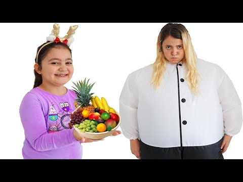 Öykü teaches mommy to eat and exercise properly - funny kids