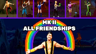 Mortal Kombat II - ALL Friendships (ALL CHARACTERS)