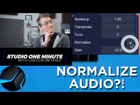 Normalize Audio - Yay or Nay? #StudioOneMinute