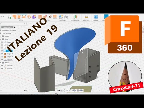 Fusion 360 Corso Base – Lezione n°19 : Superfici Comandi Delimita e Ispessisci