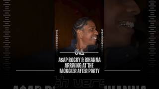 A$AP Rocky &amp; Rihanna arriving at the Moncler After Party 🔥