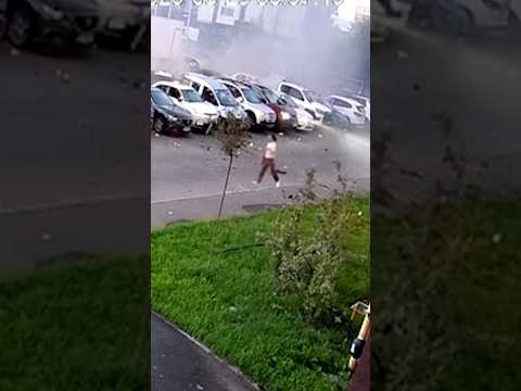 Woman narrowly escapes Russian drone strike near Kyiv