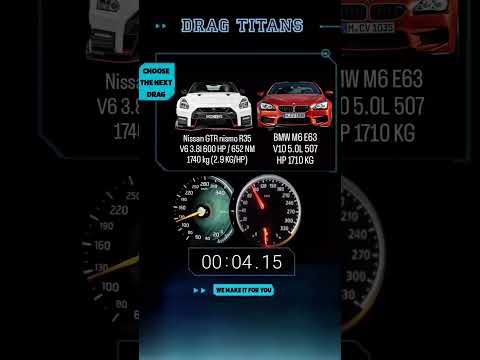 #Nissan #GTR Nismo R35 V6 3.8l 600 HP 652 NM 1740 KG vs #BMW #M6 E63 V10 5.0L 507 HP 1710 KG