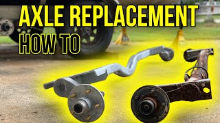 How to Replace Trailer Axles on a boat trailer DIY SALTS a KILLER (Getting back on the Water)