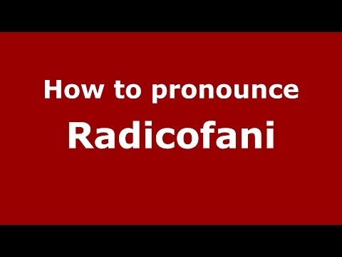 How to pronounce Radicofani (Italian/Italy) - PronounceNames.com