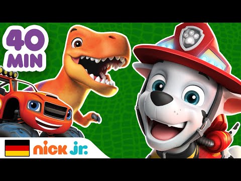 Blaze & PAW Patrol | 40 MINUTEN der coolsten Dino-Rettungen mit Blaze und der PAW Patrol! | Nick Jr.