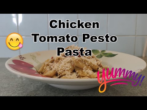 How to make easy Pesto Pasta with Chicken and Tomatoes | Italian Recipe