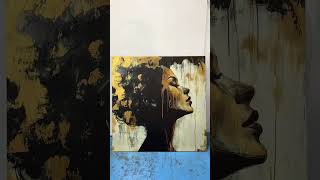 Gold Picture of Woman Made from Wood