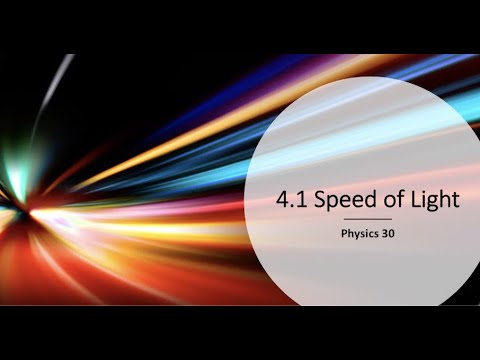 4.1 Experiments for the Speed of light