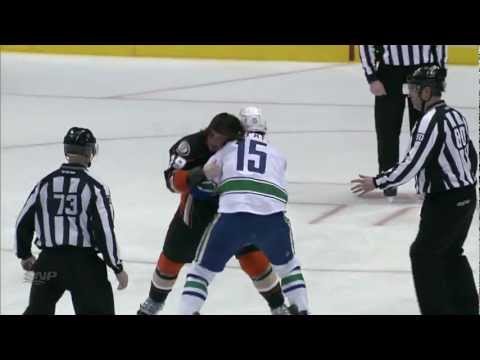 Canucks at Ducks - Volpatti Vs Beleskey - 01.25.13 - HD