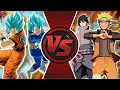 GOKU And VEGETA Vs NARUTO And SASUKE Dragon Ball Super Vs Naruto MOVIE Cartoon Fight Animation