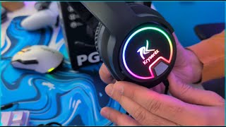 Unboxing/Review Krysenix PG3 Gaming-Headset mit Mikrofon für PS4, PS5, PC, Xbox Series X, LED RGB