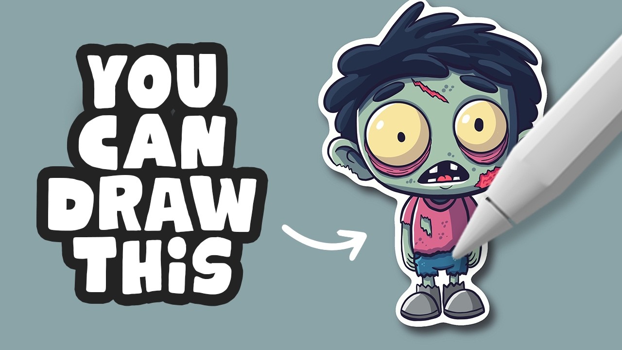 Draw This Cute Zombie in Procreate 👻 | Easy Step-by-Step Tutorial for Beginners