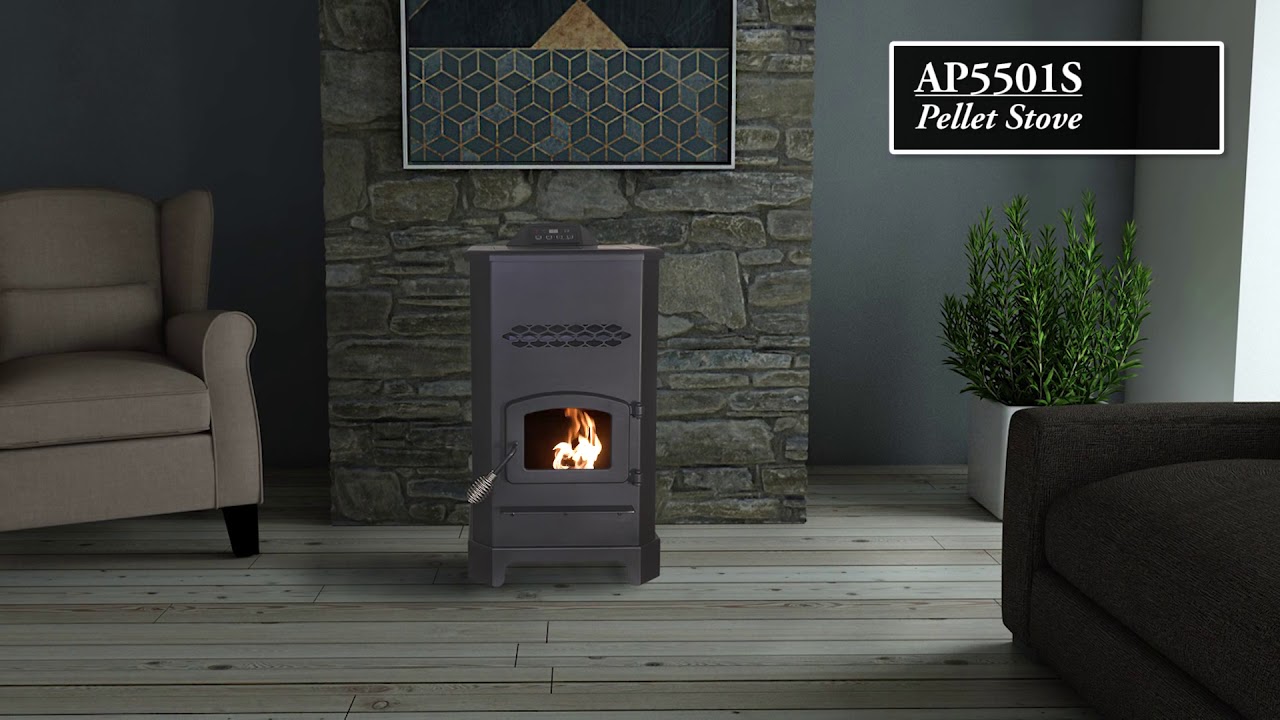 Ashley Mini Pellet Stove 2,000 Square Feet To 48,000 BTU 5501S