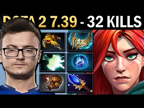 Windranger Gameplay Miracle with 32 Kills and Brooch - Dota 7.39