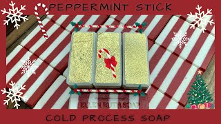 Making 🎄 PEPPERMINT STICK 🎄 Soap + How to Pour Straight Layers | Ellen Ruth Soap