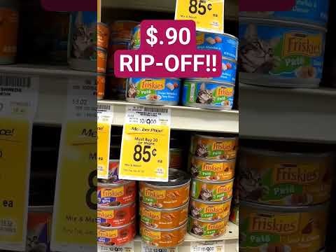 FRISKIES CANNED WET CAT FOOD FOR $.90 IS A RIP-OFF!!#subscribe#inflation#food#safeway