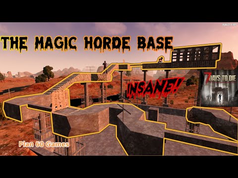 7 Days to Die Alpha 20 Magic Horde Base Red Moon - Insane Difficulty, Tips and Gameplay