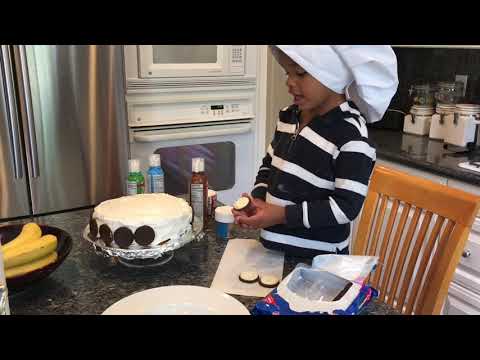 Harrison making Cameron’s 6th birthday cake