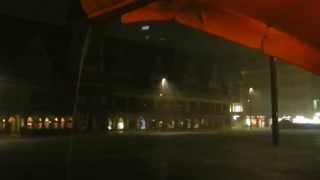 Heftiger Regen in Leipzig