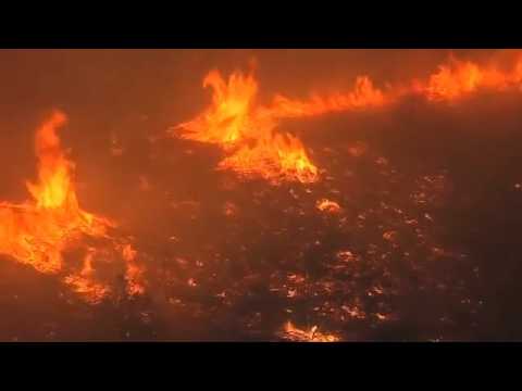 California drought: Video captures Simi Valley being devoured by fast-moving wildfires