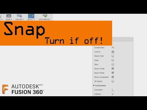 Why you should turn Snap To Grid OFF in Fusion 360 - NYC CNC