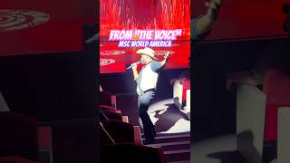 TAE LEWIS from THE VOICE: MSC World America 🛳️🎤 #travel #shorts #fyp #mscworldamerica #thevoice